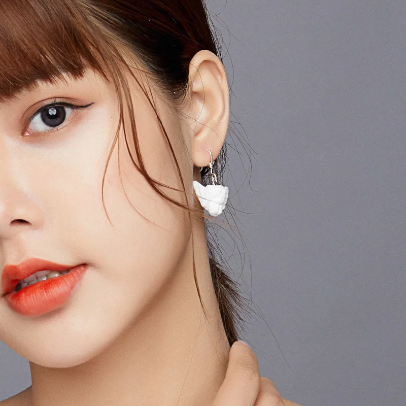 (imagem para) Pandora Style Little Angel Hanging Earrings - SCE944 - Visualizar 5