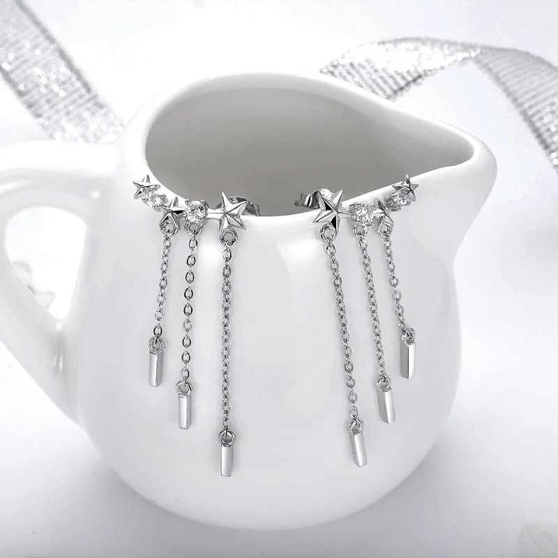 (imagem para) Pandora Style Meteor Love Hanging Earrings - SCE399 - Visualizar 2