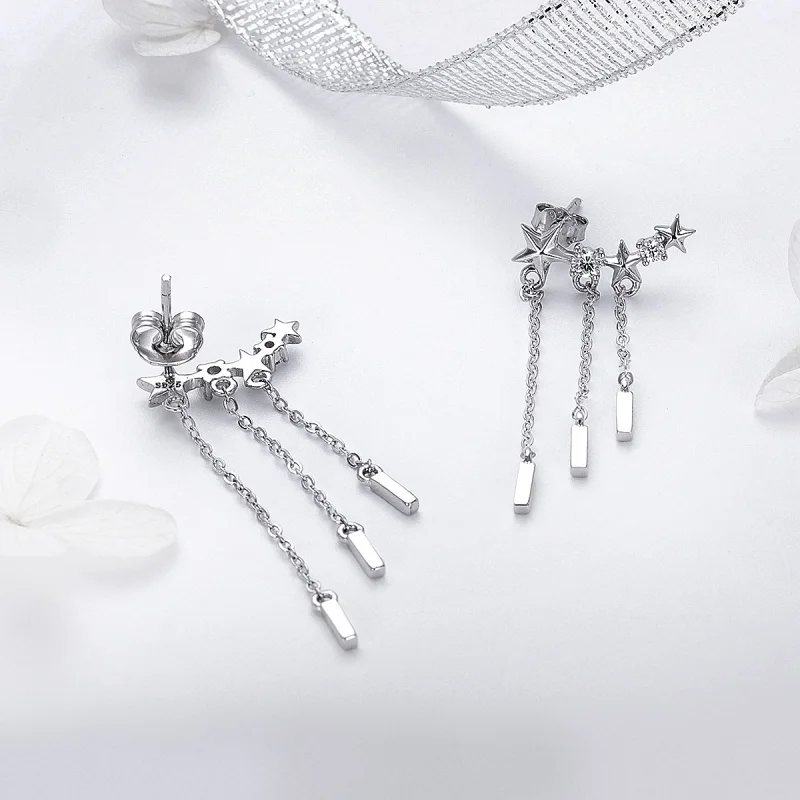 (imagem para) Pandora Style Meteor Love Hanging Earrings - SCE399 - Visualizar 3
