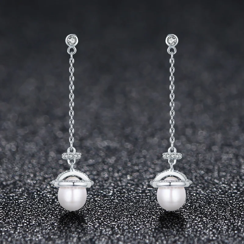 (imagem para) Pandora Style Romantic Melodious Hanging Earrings - VSE125 - Visualizar 2