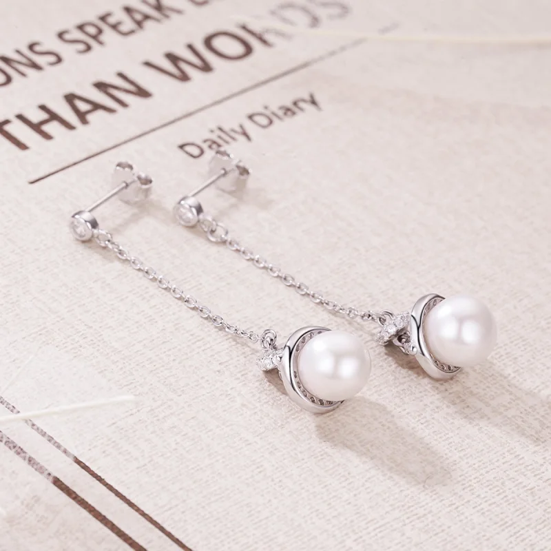 (imagem para) Pandora Style Romantic Melodious Hanging Earrings - VSE125 - Visualizar 3