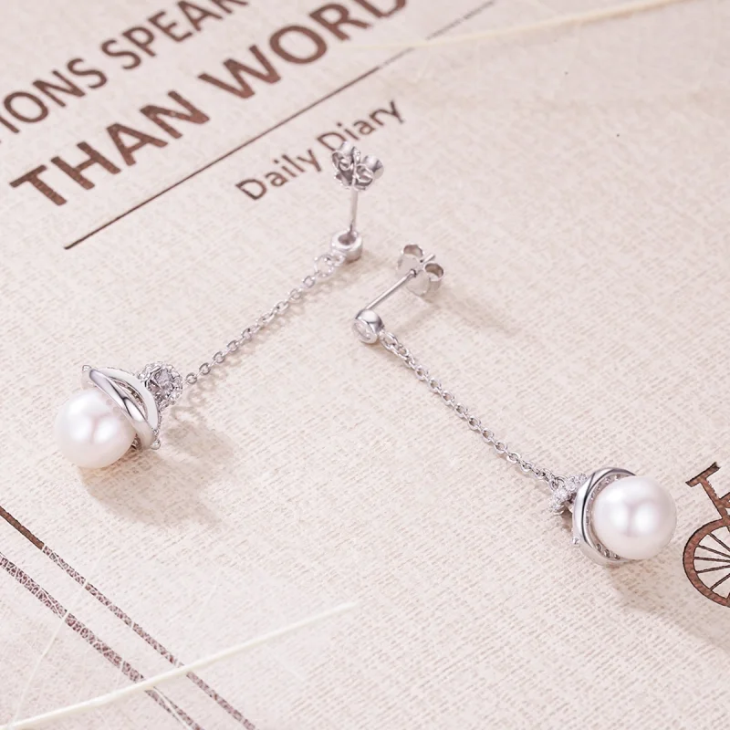 (imagem para) Pandora Style Romantic Melodious Hanging Earrings - VSE125 - Visualizar 4