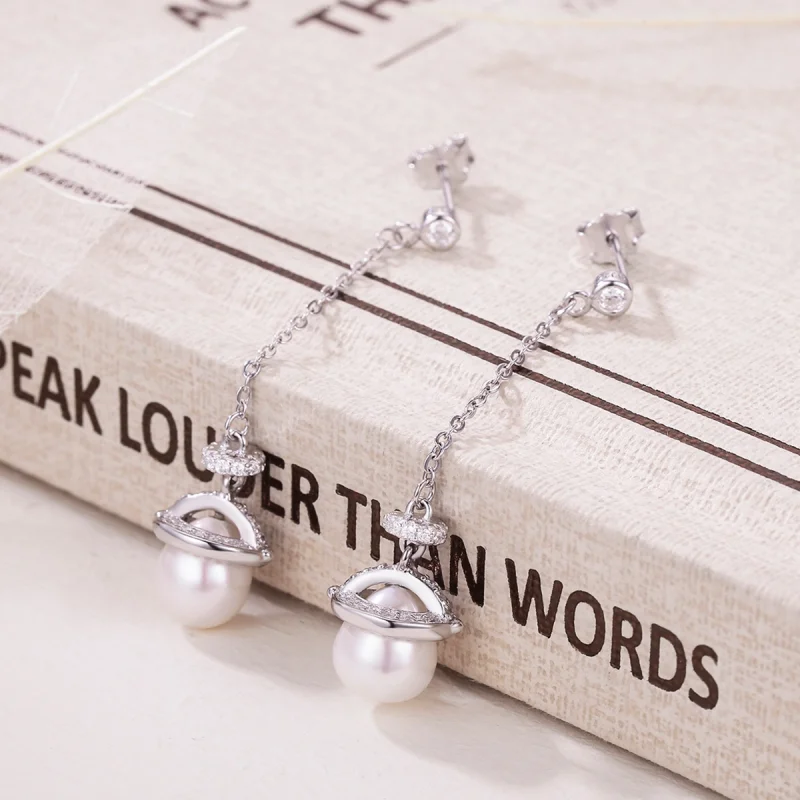 (imagem para) Pandora Style Romantic Melodious Hanging Earrings - VSE125 - Visualizar 5