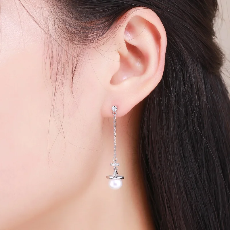 (imagem para) Pandora Style Romantic Melodious Hanging Earrings - VSE125 - Visualizar 6