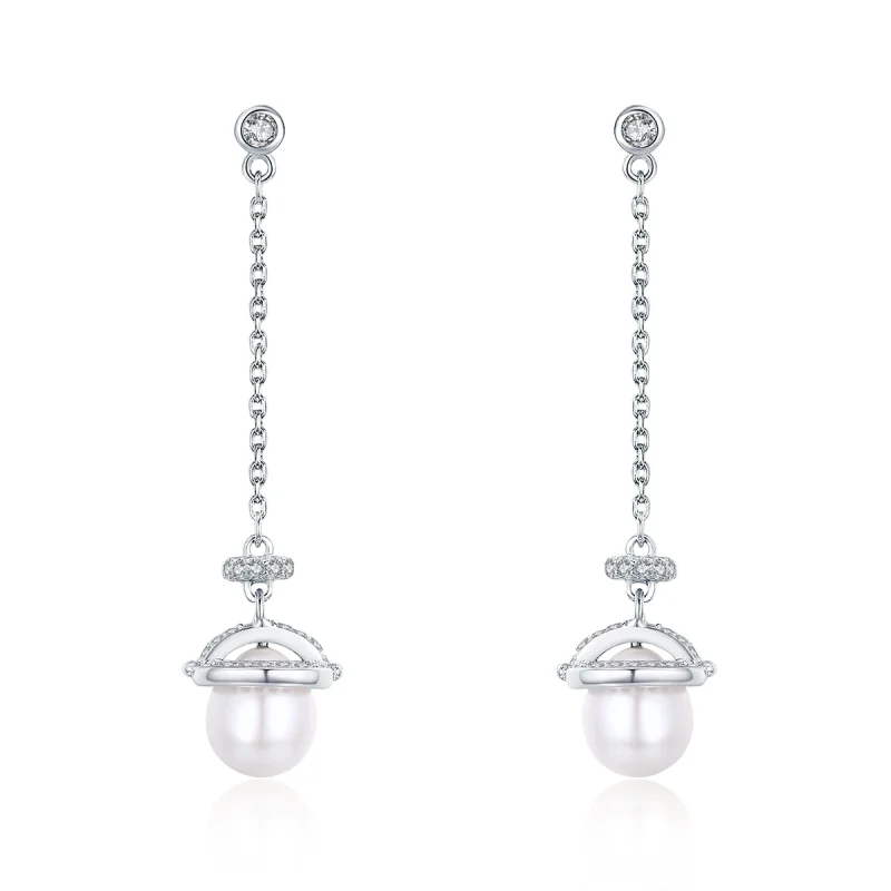 (imagem para) Pandora Style Romantic Melodious Hanging Earrings - VSE125