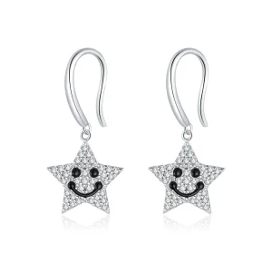(imagem para) Pandora Style Smile Star Hanging Earrings - SCE946