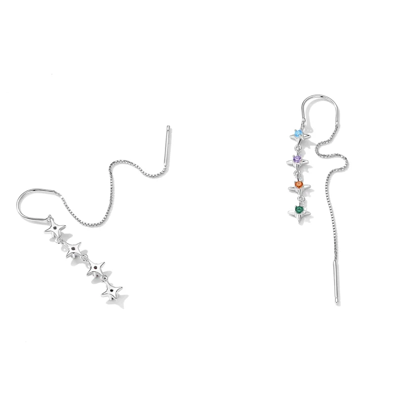 (imagem para) Pandora Style Starry Zirconium Hanging Earrings - SCE1420 - Visualizar 4
