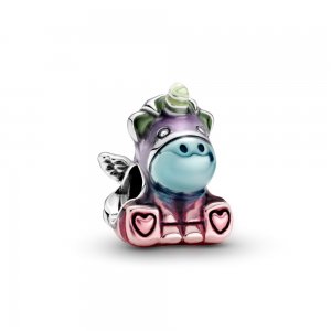 Charm Unicórnio Bruno, Colorido Pandora - 799353C01 Charm Unicórnio Bruno, Colorido Pandora - 799353C01