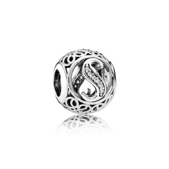Charm PANDORA Alfabeto Vintage Letra S - 791863CZ  Clique na imagem para fechar