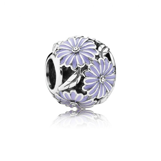 Charm PANDORA Flor de Margarida Lilás - 791487EN66  Clique na imagem para fechar