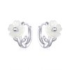 Brinco Argolas Flores puras estilo Pandora - BSE321