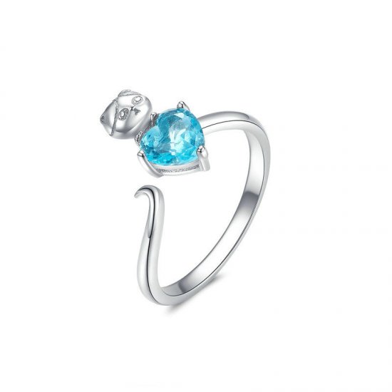 Anel Gatinho azul life Pandora - SCR533  Clique na imagem para fechar