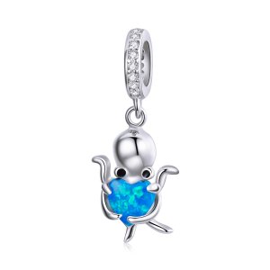 Charm Pendente Polvo adorável estilo Pandora - SCC1831 Charm Pendente Polvo adorável estilo Pandora - SCC1831