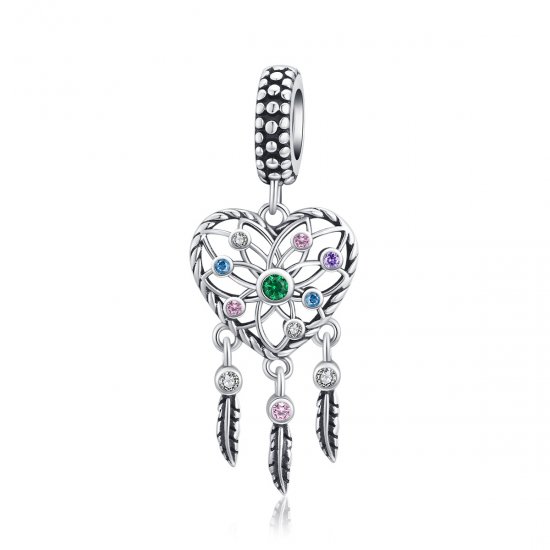 Charm Pendente Coração da Árvore Familiar Openwork estilo Pandora - SCC1445  Clique na imagem para fechar