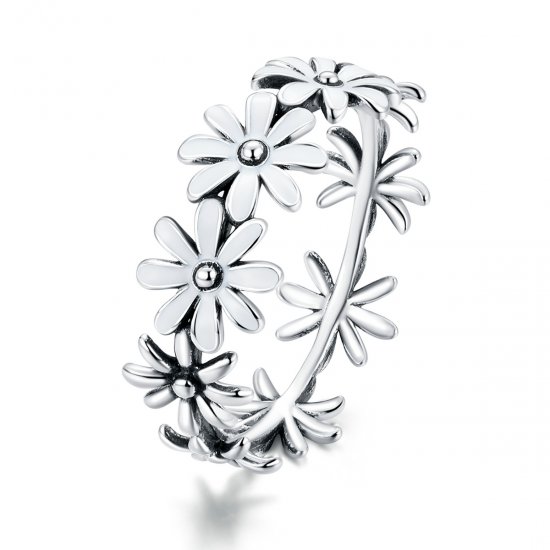 Anel Faixa de flores life Pandora - SCR670  Clique na imagem para fechar