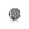Charm PANDORA de Prata Vazado Flor de Rosa - 791282 Charm PANDORA de Prata Vazado Flor de Rosa - 791282