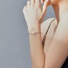 Bracelete Rigido Aberto Pérola quieta estilo Pandora - SCB168