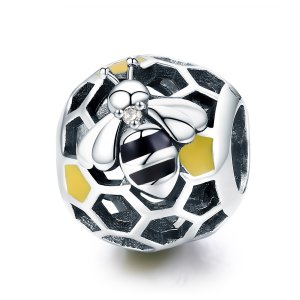 Charm Colmeia de abelha estilo Pandora - SCC779 Charm Colmeia de abelha estilo Pandora - SCC779