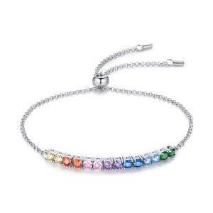 Pulseira Ponte de Arco-Íris estilo Pandora - SCB213 Pulseira Ponte de Arco-Íris estilo Pandora - SCB213