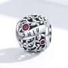 Charm July Garnet Birthstone estilo Pandora - SCC1385-7