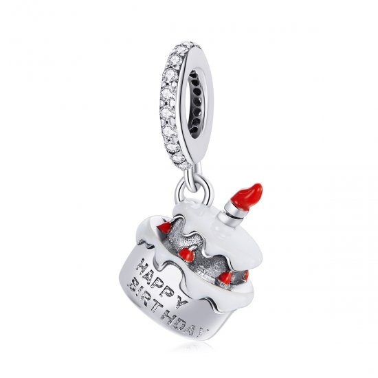 Charm Pendente Bolo de aniversário estilo Pandora - SCC1848  Clique na imagem para fechar