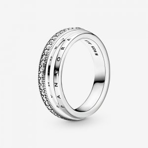 Anel Tripo Em Pavé Signature Pandora - 199040C01