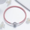 Bracelete Couro Emoção feminina estilo Pandora - SCB114