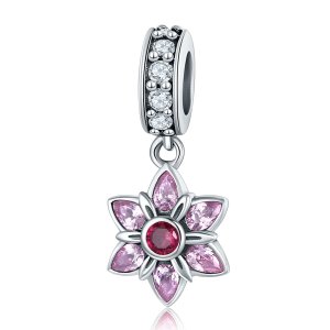 Charm Pendente A dança das flores estilo Pandora - SCC840 Charm Pendente A dança das flores estilo Pandora - SCC840