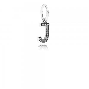 Pingente PANDORA de Prata Brilhante Letra J - 791322CZ Pingente PANDORA de Prata Brilhante Letra J - 791322CZ