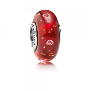 Charm PANDORA Murano Fizzle Vermelho - 791631CZ