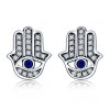 Brincos Petit Mão Hamsa estilo Pandora - SCE389 Brincos Petit Mão Hamsa estilo Pandora - SCE389