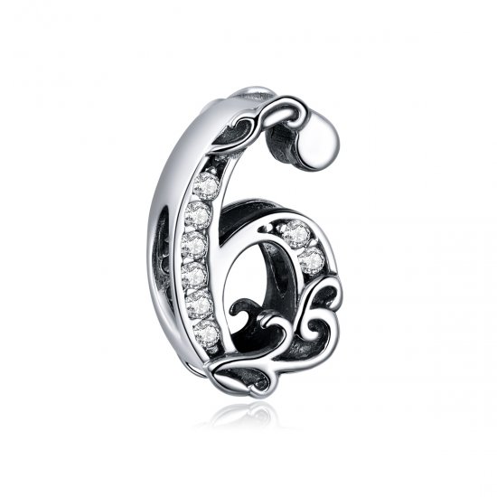 Charm Número 6 life Pandora - SCC1418-6  Clique na imagem para fechar