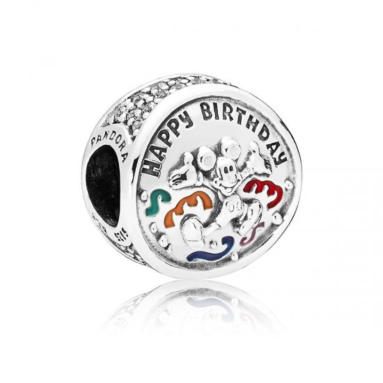 Charm Pandora de prata Feliz aniversario de Mickey Mouse  Clique na imagem para fechar