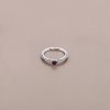Heart Anel PANDORA de Prata with golden red synthetic ruby - 190896SGR