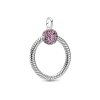 Pendente O Pandora Moments Pequeno Rosa Em Pavé - 399097C02 Pendente O Pandora Moments Pequeno Rosa Em Pavé - 399097C02