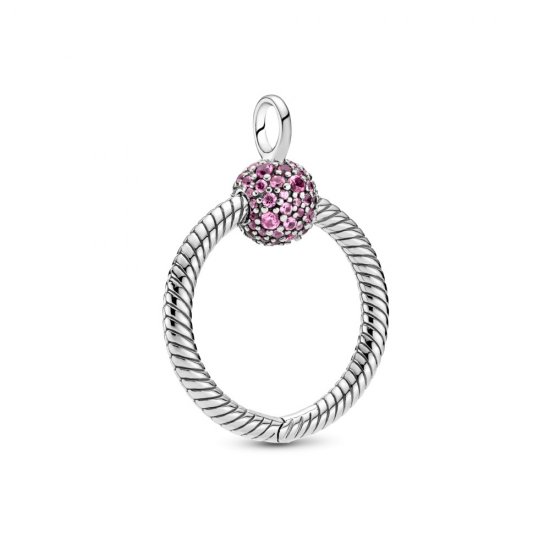 Pendente O Pandora Moments Pequeno Rosa Em Pavé - 399097C02  Clique na imagem para fechar