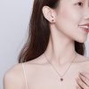 Conjunto de joias Dois tons Corações Guardiães estilo Pandora - SET008