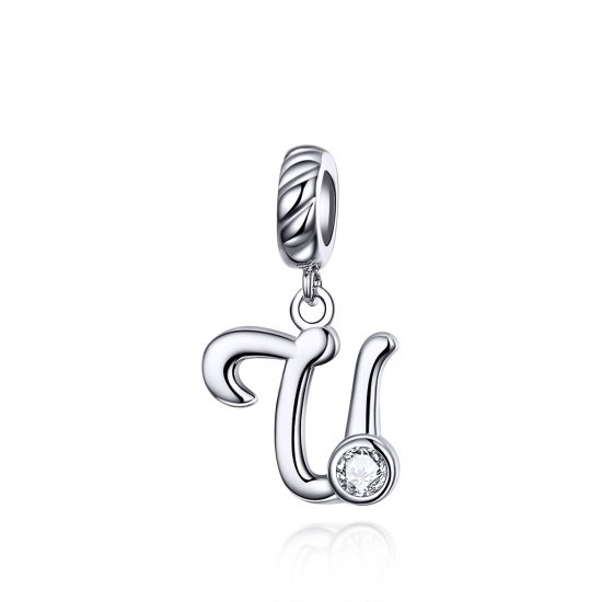 Charm Pendente Letra U estilo Pandora - SCC1183-U  Clique na imagem para fechar