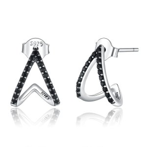Brincos Petit Geometria Simples estilo Pandora - SCE924