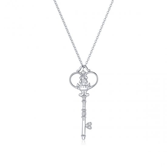Colar A chave do castelo estilo Pandora - SCN441  Clique na imagem para fechar
