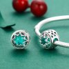 Charm Flocos de neve esmeralda românticos estilo Pandora - SCC308