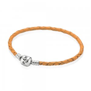 Bracelete PANDORA De Couro Com O Fecho