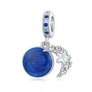 Charm Pendente Eu te amo lua estilo Pandora - BSC331 Charm Pendente Eu te amo lua estilo Pandora - BSC331