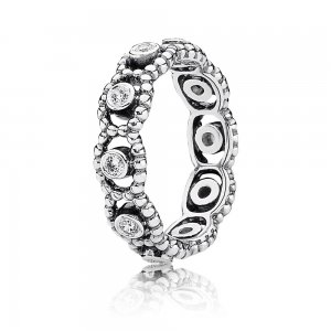 Anel PANDORA de Prata com Zircônia Cúbica - 190881CZ