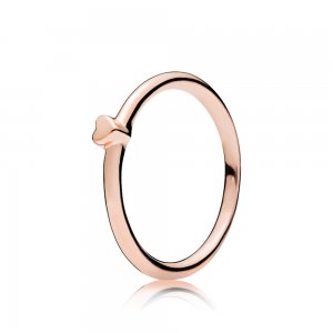 Anel PANDORA ROSETM Combinável Mini Coração - 186551 Anel PANDORA ROSETM Combinável Mini Coração - 186551