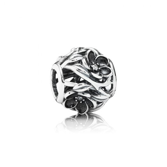 Charm berloques PANDORA Flores do Anoitecer - 791409CZ  Clique na imagem para fechar