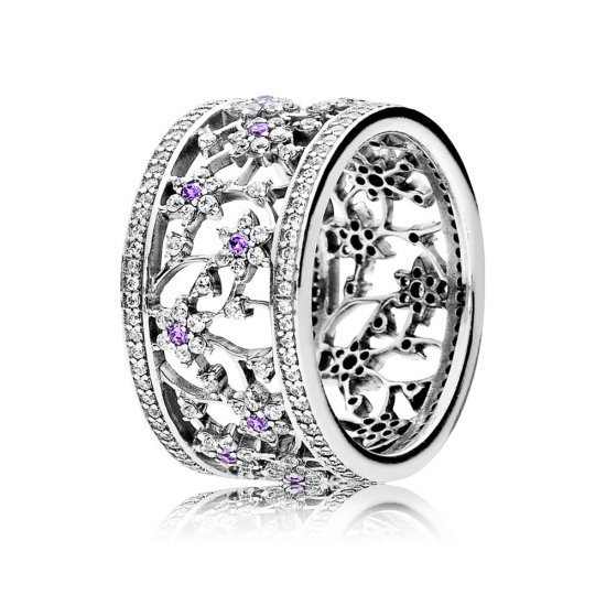 Anel PANDORA Ramo Forget-me-Knot Flor da Recordação - 190991ACZ  Clique na imagem para fechar