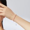 Pulseira de cordão Corda vermelha estilo Pandora - SCB173-RD