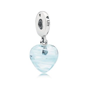 Pingente PANDORA Murano Coração Azul - 797142