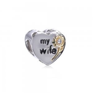 Charm berloques Pandora de prata Minha esposa